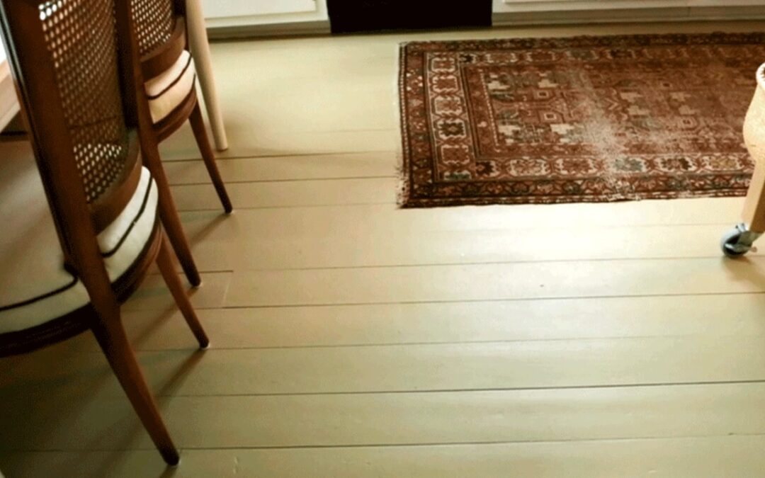 painted hardwood floor