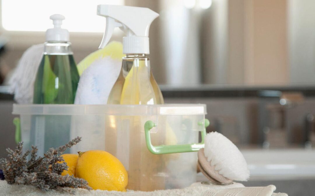 organized cleaning supplies